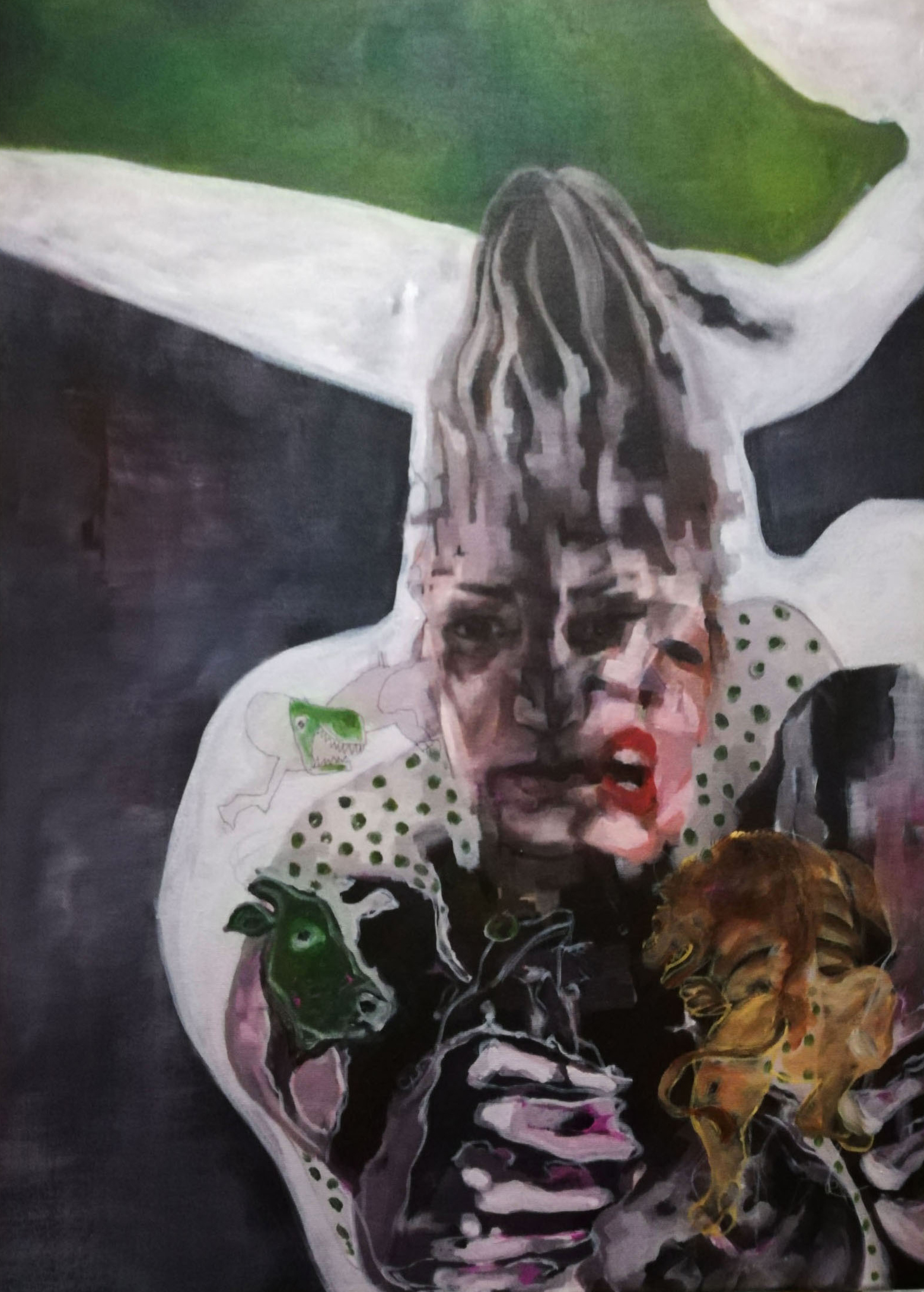 2020. Tahereh Vahedian, 'The Myth of Love and Hate' Collection, Acrylic, 60 x80