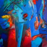 2009. Tahereh Vahedian - Big-eyed Women Collection - Acrylic - 60 x 80 cm
