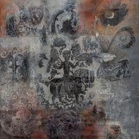 2023. On the Shoulders of History, Acrylic on Fabric, 70 x 220 cm