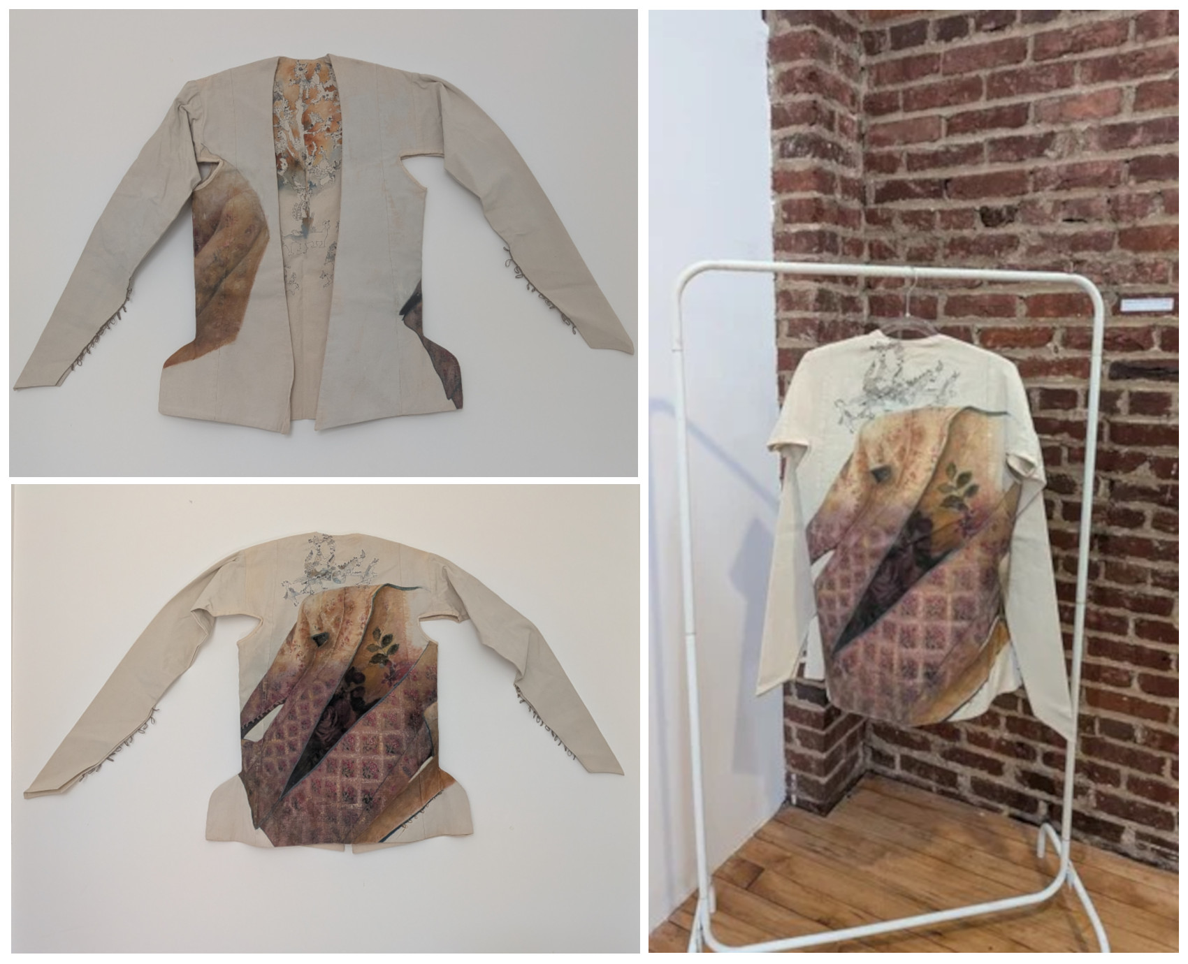 2023. The Werp and Weft of Love in the Gray Garden, Acrylic on Fabric, 60 x 80 cm