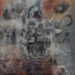 2023. On the Shoulders of History, Acrylic on Fabric, 70 x 220 cm