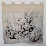 2023. A Real Foundation for a Dream to Land, Acrylic on Fabric, 125 x 120 cm