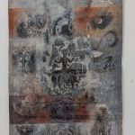 2023. On the Shoulders of History, Acrylic on Fabric, 70 x 220 cm